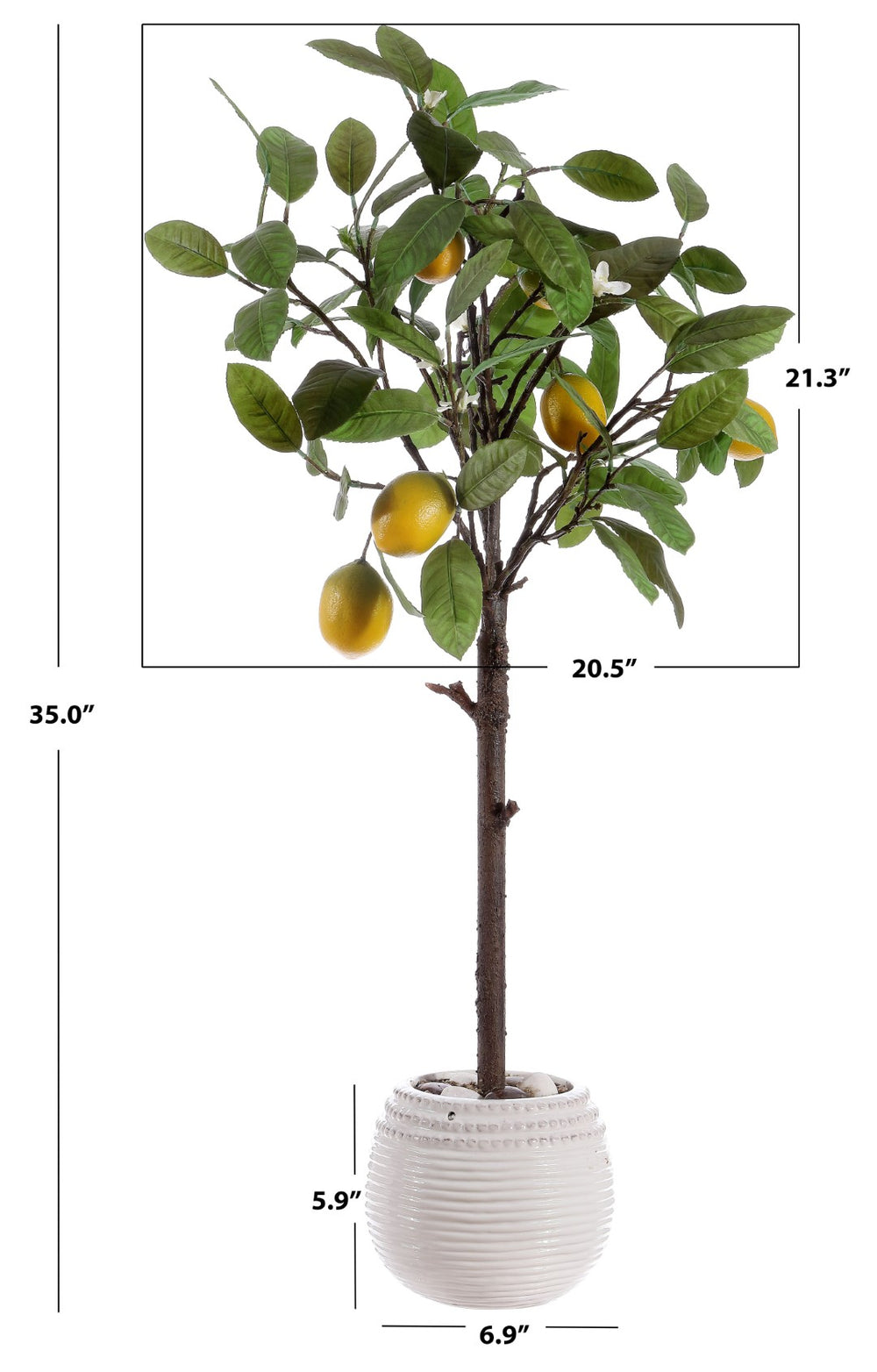 Safavieh FAUX 36 Inch Potted Lemon Tree - Lifelike Greenery for Home or Office, Elegant & Low-Maintenance Accent FXP1005A