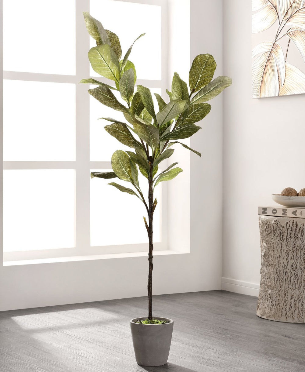 Safavieh FAUX 51-Inch Potted Magnolia Tree - Realistic, Low-Maintenance Décor for Homes, Offices & Retail Spaces FXP1006A