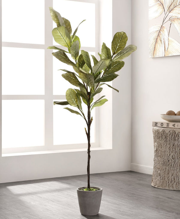 Safavieh FAUX 51-Inch Potted Magnolia Tree - Realistic, Low-Maintenance Décor for Homes, Offices & Retail Spaces FXP1006A