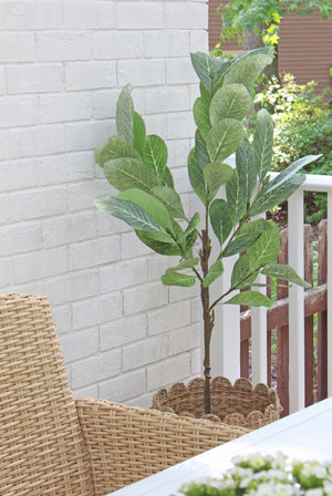 Safavieh FAUX 51-Inch Potted Magnolia Tree - Realistic, Low-Maintenance Décor for Homes, Offices & Retail Spaces FXP1006A