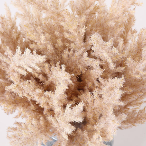 Safavieh FAUX 14 Inch Potted Broom Corn Plant - Lifelike Decorative Arrangement in Textured Grey Ceramic Pot FXP1019A