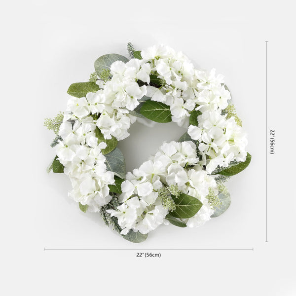 Safavieh FAUX 22 Inch Hydrangea & Magnolia Wreath - Lifelike Floral Accent for Year-Round Home Decor Magic FXP1037A