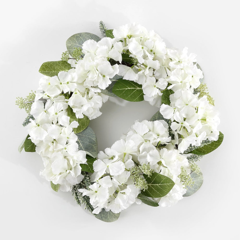 Safavieh FAUX 22 Inch Hydrangea & Magnolia Wreath - Lifelike Floral Accent for Year-Round Home Decor Magic FXP1037A