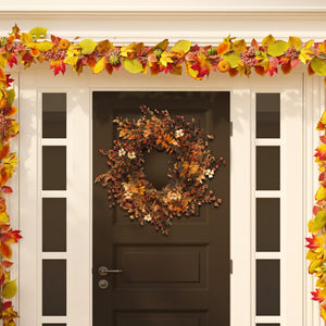 Safavieh FAUX 31-Inch Orange/Multi Berry & Coreopsis Wreath - Vibrant Autumn Decor for Your Home! FXP1050A