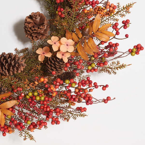 Safavieh FAUX 31-Inch Orange/Multi Berry & Coreopsis Wreath - Vibrant Autumn Decor for Your Home! FXP1050A