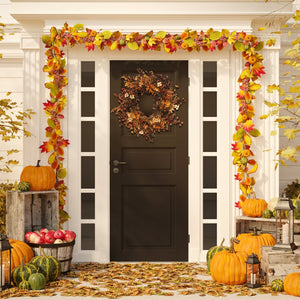 Safavieh FAUX 31-Inch Orange/Multi Berry & Coreopsis Wreath - Vibrant Autumn Decor for Your Home! FXP1050A