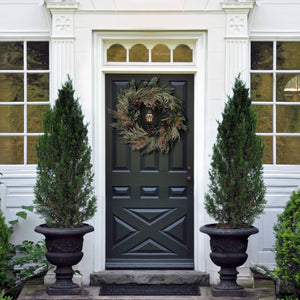 Safavieh FAUX 24-Inch Pine Wreath with Pine Cones & Blueberries – Rustic Holiday Décor for Home & Parties FXP1094A