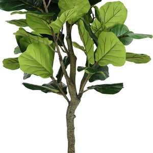 Safavieh FAUX Lifelike 50-Inch Potted Fiddle Leaf Fig Tree - Durable, Low-Maintenance Greenery for Any Space FXP2002A