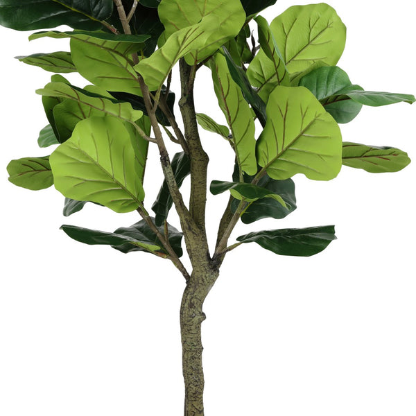 Safavieh FAUX Lifelike 50-Inch Potted Fiddle Leaf Fig Tree - Durable, Low-Maintenance Greenery for Any Space FXP2002A