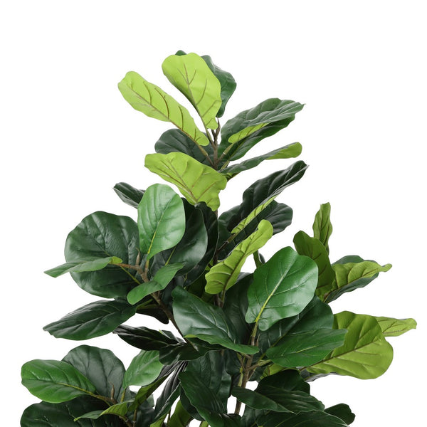 Safavieh FAUX Lifelike 50-Inch Potted Fiddle Leaf Fig Tree - Durable, Low-Maintenance Greenery for Any Space FXP2002A