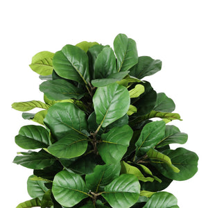 Safavieh FAUX 72 Inch Potted Fiddle Leaf Fig Tree - Lifelike Greenery for Effortless Style in Any Space FXP2004A