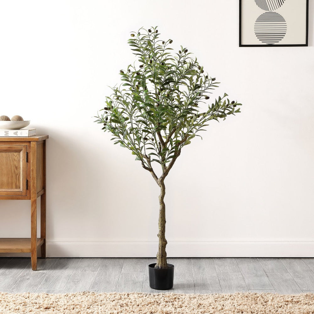 Safavieh FAUX 60-Inch Potted Olive Tree – Lifelike Mediterranean Decor for Effortless Style & Year-Round Beauty FXP2007A