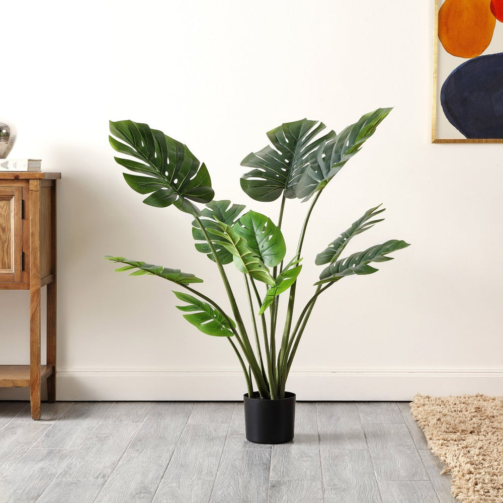 Safavieh FAUX 43-Inch Potted Monstera Tree - Lifelike Tropical Home Decor, No Maintenance & Realistic Design FXP2010A