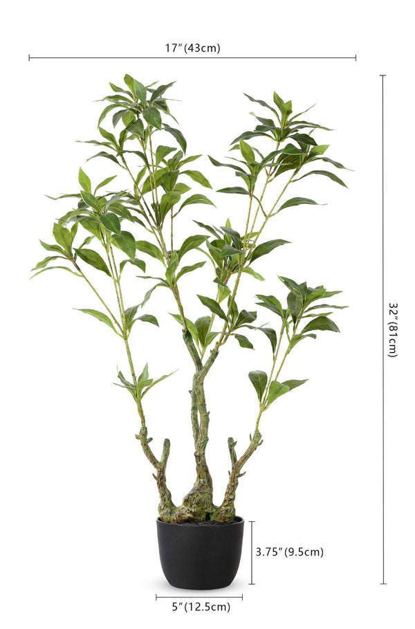 Safavieh FAUX 32-Inch Potted Pieris Japonica Plant - Lifelike Greenery for Effortless Home Décor Styling FXP2012A