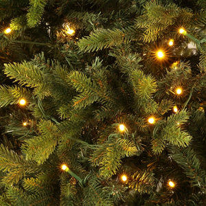 Safavieh 7.5 FT Pre-Lit Green Artificial Christmas Tree - Lifelike, Easy-Decor Holiday Centerpiece & Durable Design FXP2015A