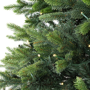 Safavieh 7.5 FT Pre-Lit Green Artificial Christmas Tree - Lifelike, Easy-Decor Holiday Centerpiece & Durable Design FXP2015A