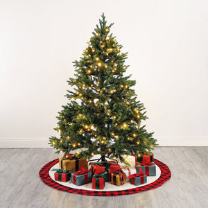 Safavieh 5.5 FT Pre-Lit Green Artificial Christmas Tree - Lifelike, Easy Setup for Cozy Spaces & Holiday Charm FXP2018A