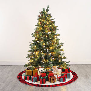 Safavieh 5.5 FT Green Pre-Lit Artificial Christmas Tree with Realistic Pine Cones – Perfect for Small Spaces! FXP2020A