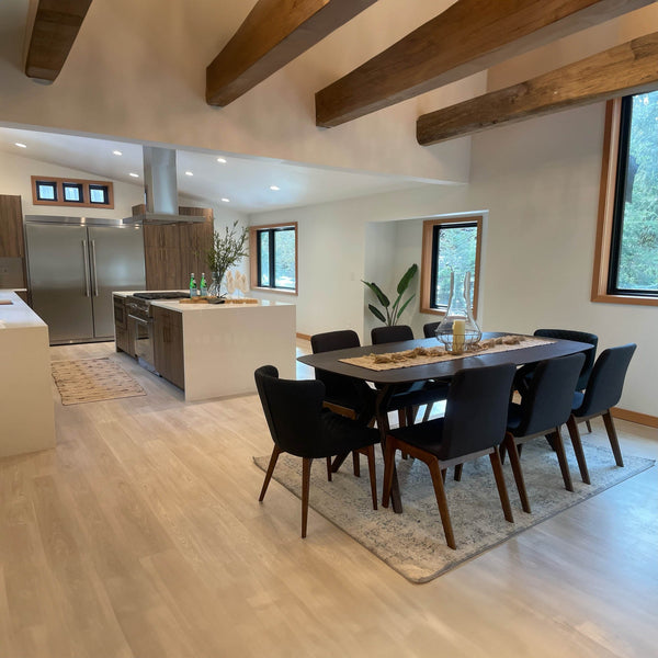 Lh Imports Mila Dining Chair - Luxurious Black Velvet With Stylish Ash Wood Legs And Waffle Stitching Detail Black,Brown Ash Wood,Plywood,Polyester,Pu Foam,Metal Fz-04bv