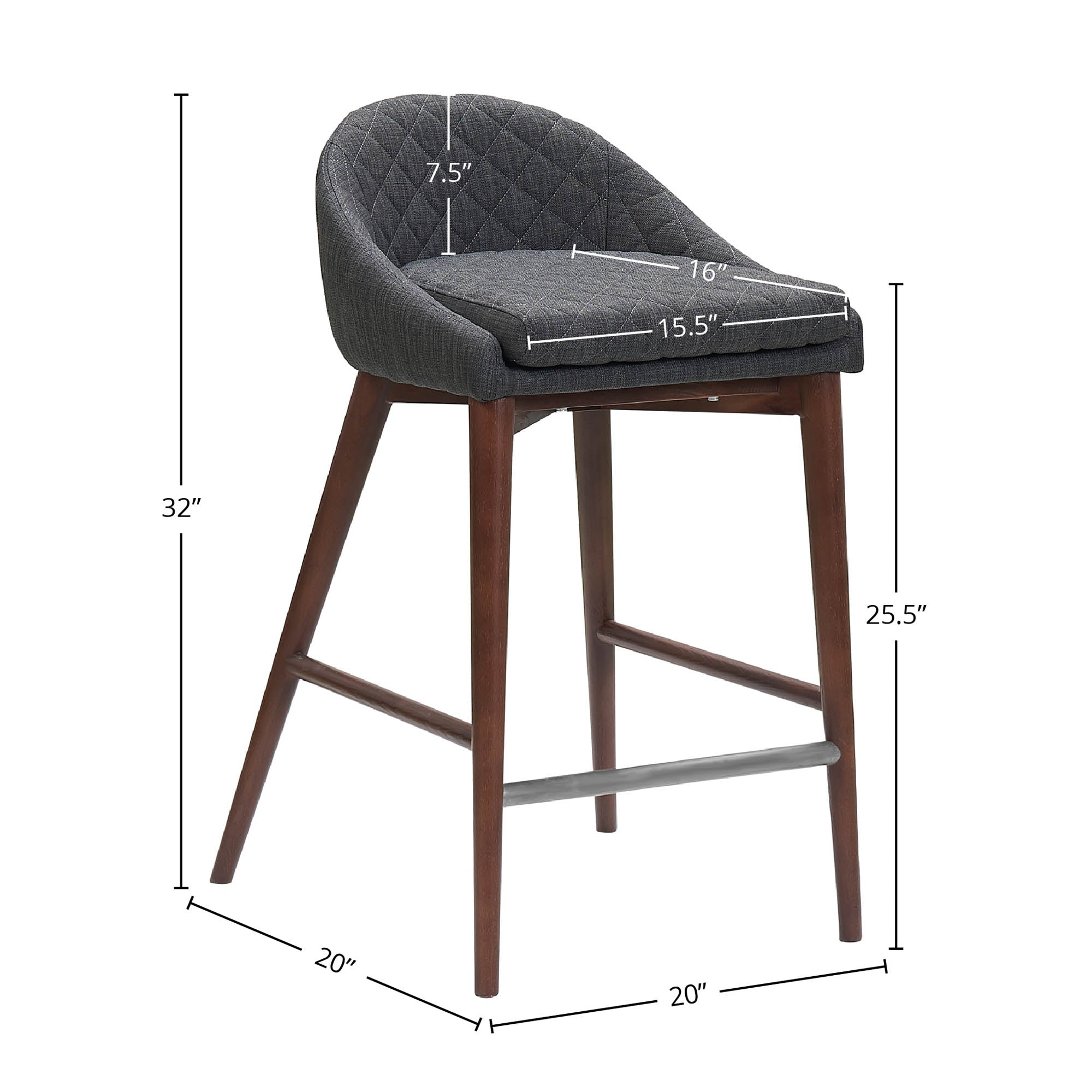 LH Imports Mila Counter Stool - Thumbnail 4