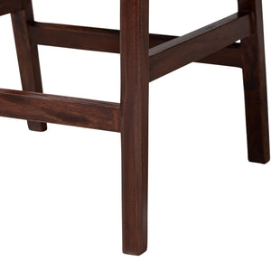 Bali & Pari Fairmont Handwoven Rattan Counter Stool with Cushion for Coastal Kitchen Bar