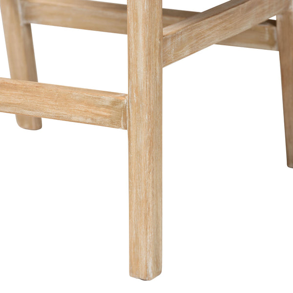 Bali & Pari Fairmont Handwoven Rattan Counter Stool with Cushion for Coastal Kitchen Bar