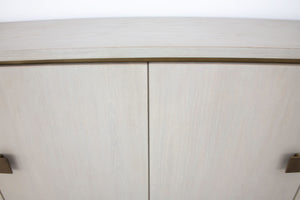 Zeugma Felix Buffet - Elegant Light Grey Solid Wood With Gold Accents, 4 Spacious Drawers & Durable Finish Light Grey Finish With Gold Metal Accents Solid Wood Felix Buffet