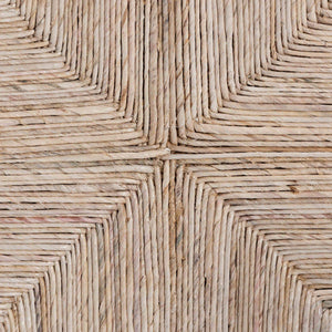Baxton Studio Bali & Pari Handwoven Rattan Counter Stool Mahogany Frame Boho Coastal Kitchen Seating Black/Natural Brown Frame: Mahogany Wood; Seat: Banana Rope 21.7W x 22.6D x 36.6H Fika-Black Wood/Abaca White Weaving-CS