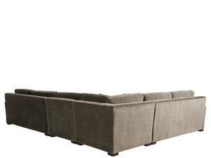 Universal Furniture Fletcher 4-piece Sectional Sofa In Cannes Velvet Dark Grey - Modern Comfort & Timeless Elegance  79% Cotton,21% Polyester U474510lv4-1162-1-universal