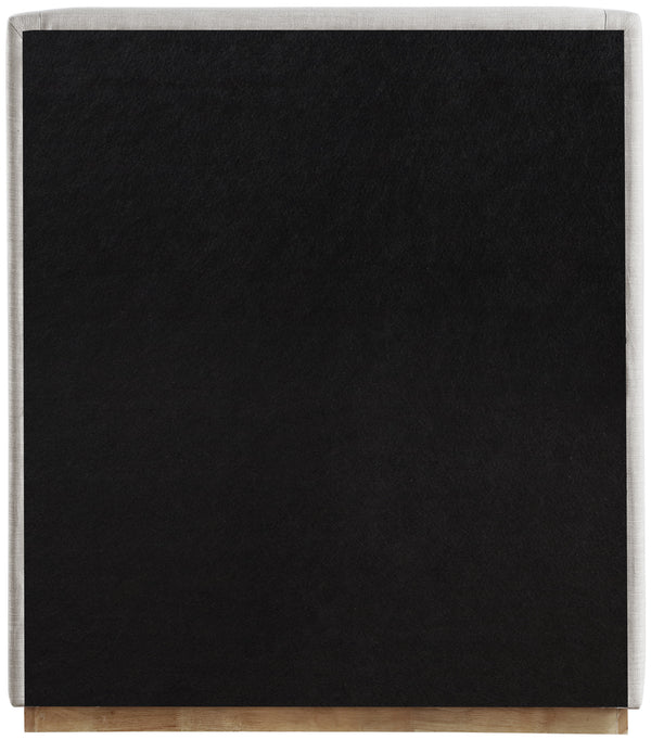 Flynn Cream Linen Textured Fabric Twin Bed FlynnCream-T Meridian Furniture