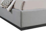 Flynn Grey Linen Textured Fabric Full Bed FlynnGrey-F Meridian Furniture