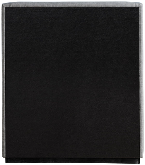 Flynn Grey Linen Textured Fabric Twin Bed FlynnGrey-T Meridian Furniture