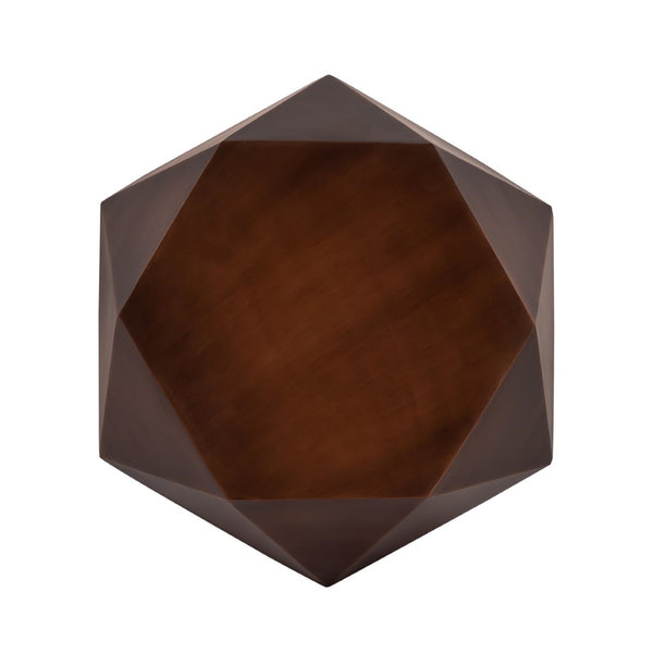 Pasargad Home Lexi Diamond Shape Iron Side Table – Modern Artistry For Chic Living Room Decor Copper Iron Prr-042cop