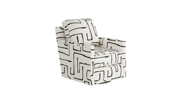 Fusion Fossil Ebony Swivel Glider Accent Chair - Stylish, Comfortable Seating With 360-degree Motion White And Grey Ws ,98% Polypropylene,2% Polyester 21-02g-c Fossil Ebony Swivel Glider