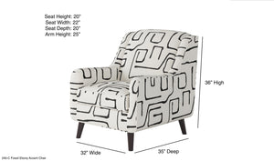 Fusion Fossil Ebony Accent Chair – Stylish White And Grey Design With Durable Fabric And Unique Splayed Legs White And Grey Ws ,98% Polypropylene,2% Polyester 240-c Fossil Ebony Accent Chair