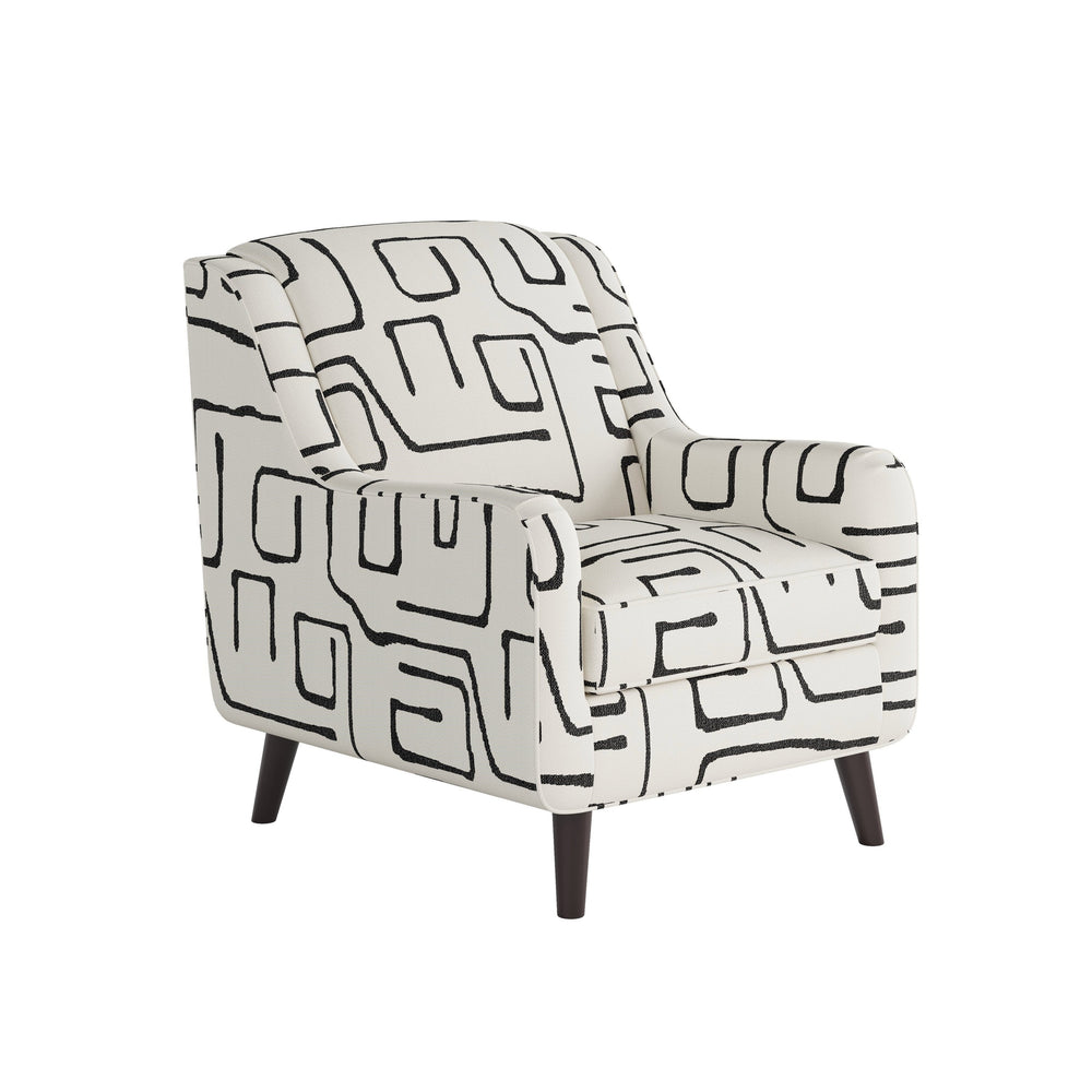 Fusion Fossil Ebony Accent Chair – Stylish White And Grey Design With Durable Fabric And Unique Splayed Legs White And Grey Ws ,98% Polypropylene,2% Polyester 240-c Fossil Ebony Accent Chair