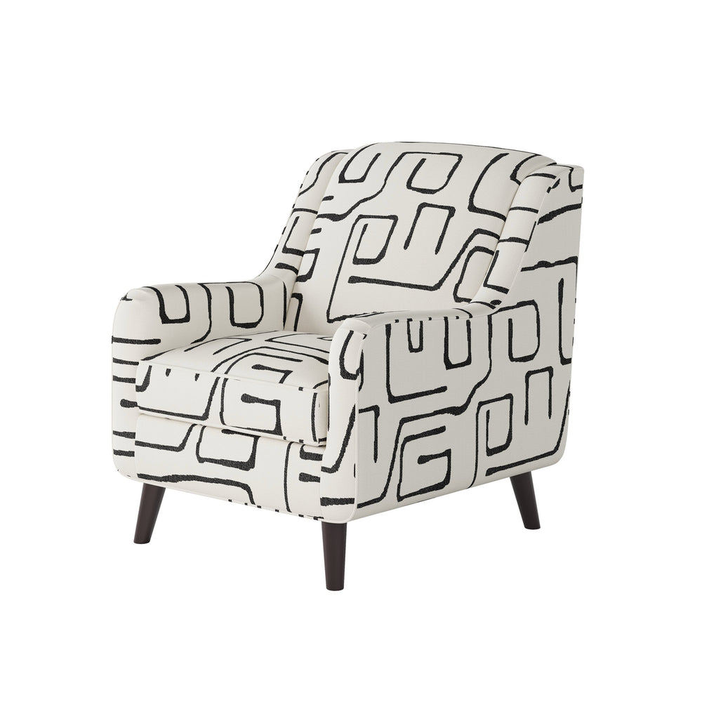Fusion Fossil Ebony Accent Chair – Stylish White And Grey Design With Durable Fabric And Unique Splayed Legs White And Grey Ws ,98% Polypropylene,2% Polyester 240-c Fossil Ebony Accent Chair
