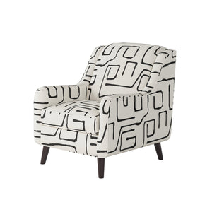 Fusion Fossil Ebony Accent Chair – Stylish White And Grey Design With Durable Fabric And Unique Splayed Legs White And Grey Ws ,98% Polypropylene,2% Polyester 240-c Fossil Ebony Accent Chair