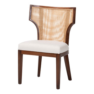 Baxton Studio Bali & Pari Franco Acacia Wood Rattan Dining Chair Handcrafted Bohemian Style Franco-Light Brown-Rattan/Wood-DC