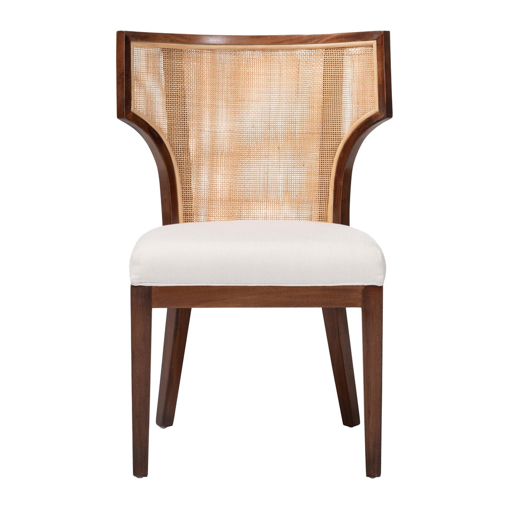 Baxton Studio Bali & Pari Franco Acacia Wood Rattan Dining Chair Handcrafted Bohemian Style Franco-Light Brown-Rattan/Wood-DC