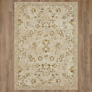 Karastan Rugs Memento Fresco Machine Woven Polyester Area Rug Cream 10' x 14'