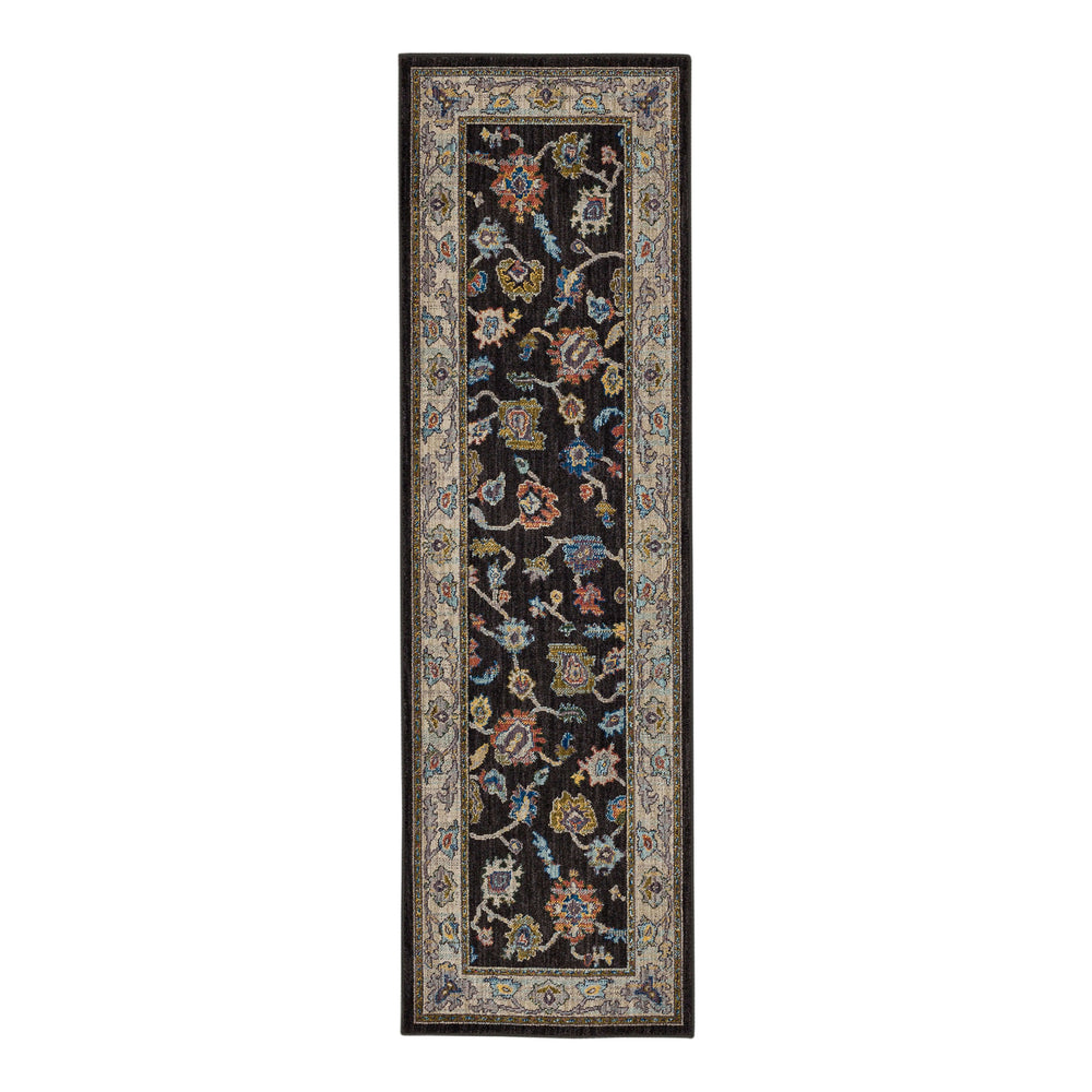 Fury Charcoal 2' 4" x 7' 10" Area Rug Karastan Rugs