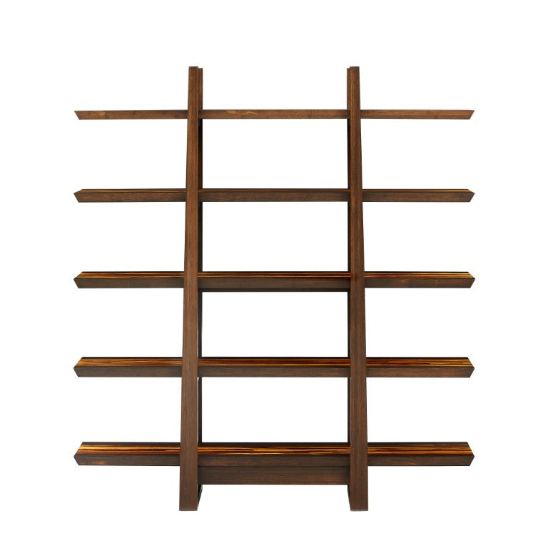 Greenington Magnolia Solid Bamboo Bookcase Five Shelf Mid Century Display Unit for Living Room Black Walnut G0013BL