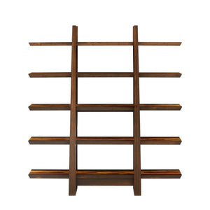 Greenington Magnolia Solid Bamboo Bookcase Five Shelf Mid Century Display Unit for Living Room Black Walnut G0013BL