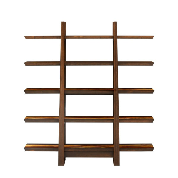 Greenington Magnolia Solid Bamboo Bookcase Five Shelf Mid Century Display Unit for Living Room Black Walnut G0013BL
