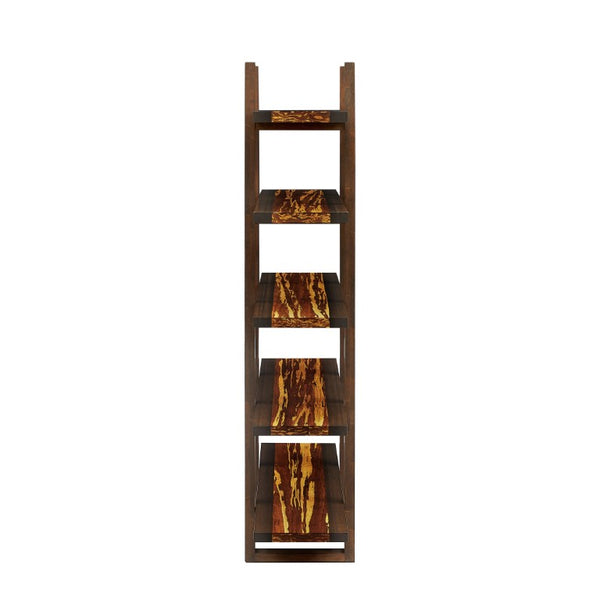Greenington Magnolia Solid Bamboo Bookcase Five Shelf Mid Century Display Unit for Living Room Black Walnut G0013BL