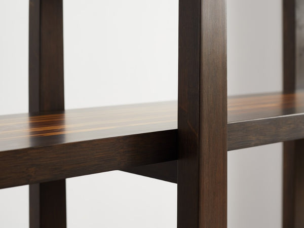 Greenington Magnolia Solid Bamboo Bookcase Five Shelf Mid Century Display Unit for Living Room Black Walnut G0013BL