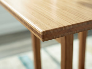 Greenington Tulip Solid Moso Bamboo Square Counter Table Eco Friendly Cafe Style Dining G0019