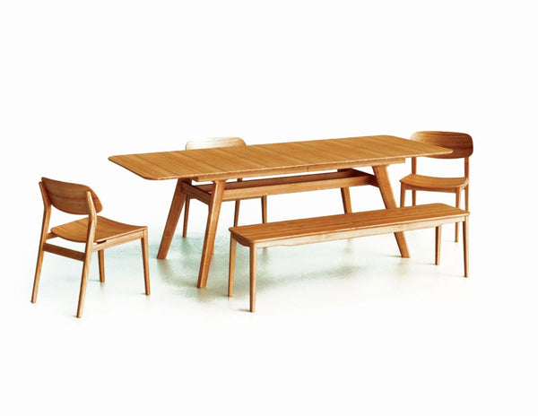 Greenington Currant Solid Bamboo Extendable Dining Table Mid-century Modern Seats up to Eight G0022CA