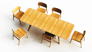 Greenington Currant Solid Bamboo Extendable Dining Table Mid-century Modern Seats up to Eight G0022CA